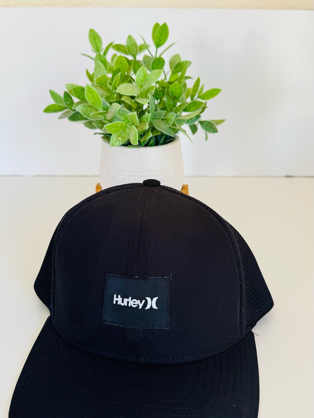 Hurley Black Logo Trucker Cap
